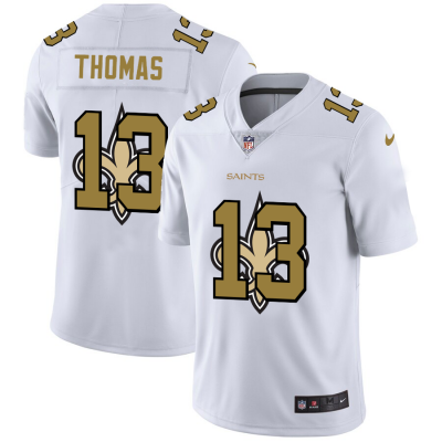 New Orleans Saints #13 Michael Thomas White Men's Nike Team Logo Dual Overlap Limited NFL Jersey Men's